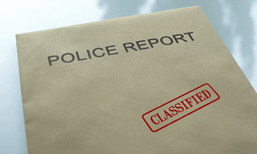 Police Report Classified Stamp
