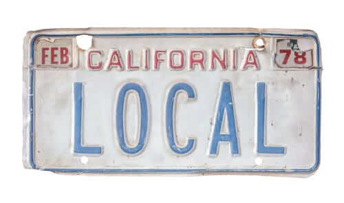 California local license plate