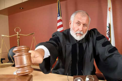 Judge with his gavel